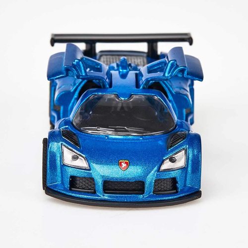 מכונית diecast ממתכת - גומפרט אפולו כחולה עם דלתות עולות
