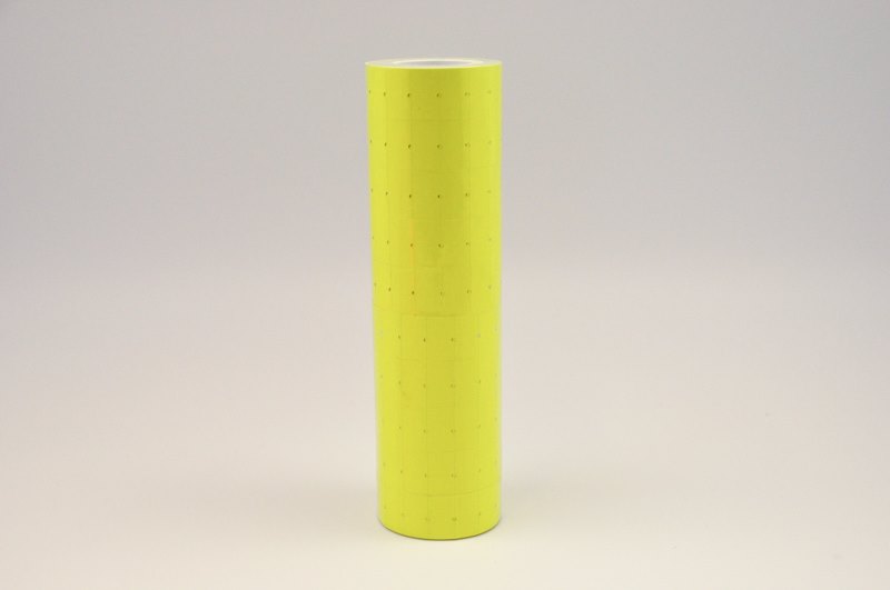 מדבקות זוהרות לאקדח מחירים- שורה אחת צבע צהוב