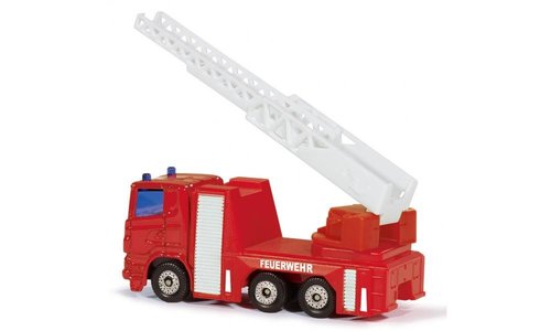 מכונית diecast ממתכת  - כבאית אדומה עם סולם מתרומם