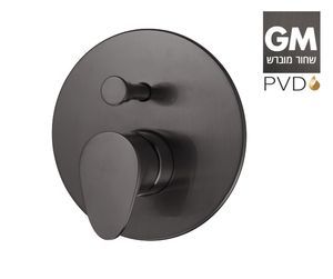 כיסוי חיצוני למערכת קיר 4 דרך 305188GM שחור מוברש PVD סדרת גל (WAVE) חמת
