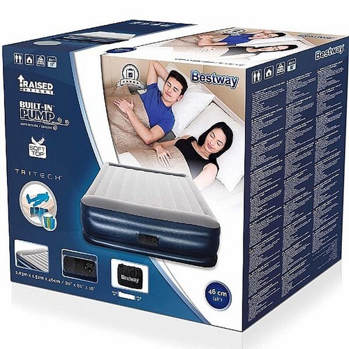 מזרון מתנפח קווין 67630 + משאבה חשמלית