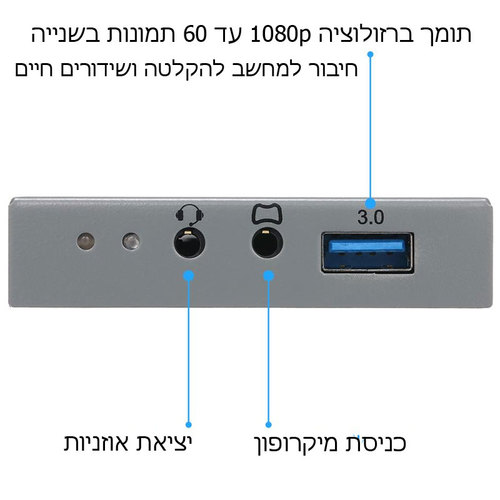כרטיס לכידה Ezcap269 עם כניסת מיקרופון