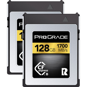 מארז זוג כרטיסי זיכרון ProGrade 128GB CFexpress 2.0 Type B Gold