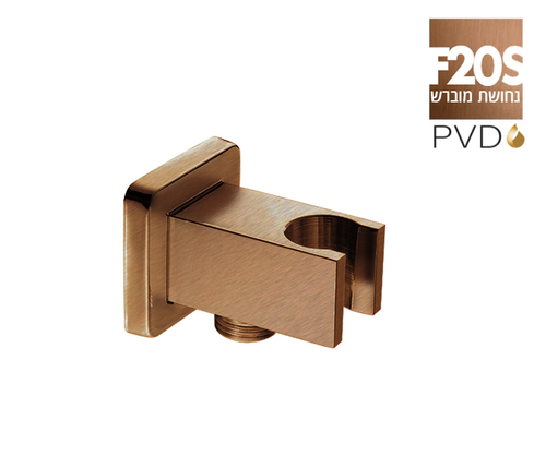 נקודת מים מרובעת 801294F20S נחושת מוברש PVD חמת
