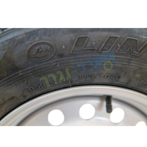גלגל לנגרר 195R14C קוד עומס/מהירות 106Q מחוזק - חישוק 5 ברגים