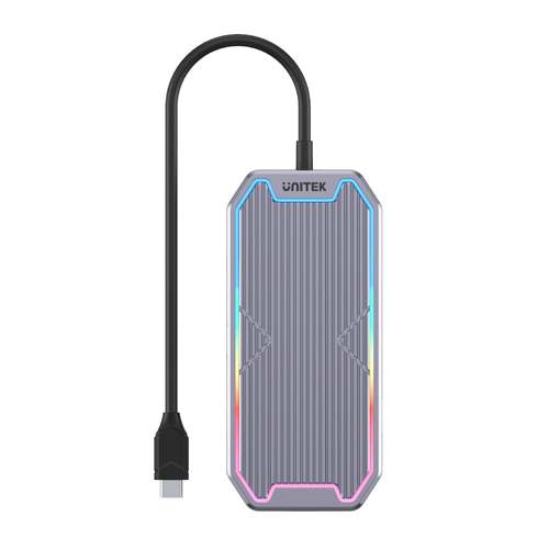תחנה למחשב נייד UNITEK uHUB S7+ 7-in-1 D1029A RGB