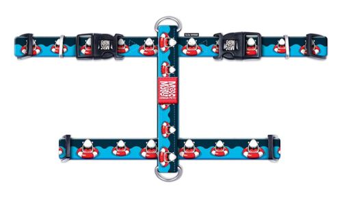 רתמה מקס ומולי מידה XS בעיצוב כריש H-HARNESS - FRENZY THE SHARK