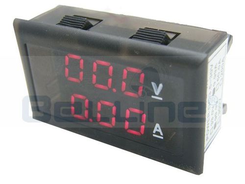 מודד פאנל מתח וזרם 0-10A DC 0-99V תצוגה דיגיטלית