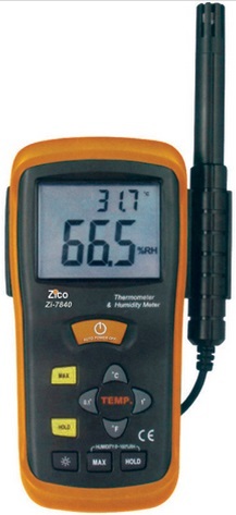 מד טמפרטורה ולחות מקצועי ZICO ZI-7840