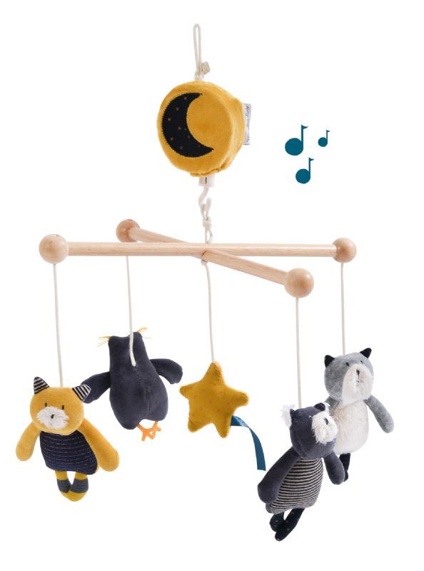 מובייל עץ מנגן חתולים