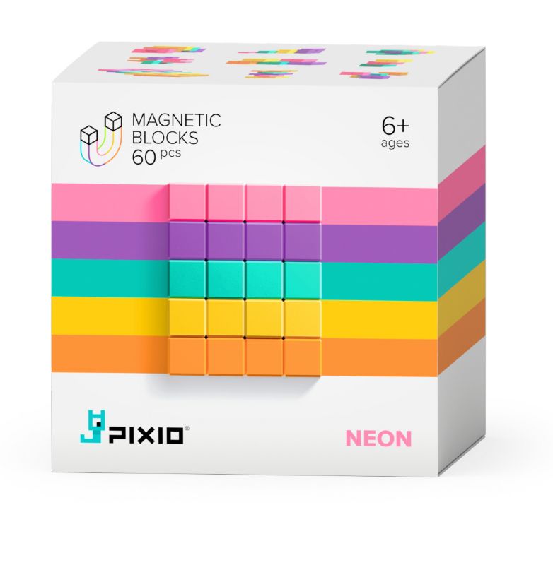 קוביות מגנט מיניאטוריות ניאון - PIXIO