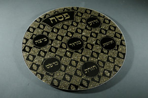 מגש ליל הסדר קריסטל זהב