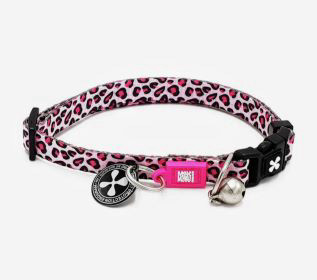  קולר לחתולים מנומר ורוד מקס ומולי  CAT COLLAR PINK Max & Molly