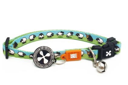  קולר לחתול בעיצוב כבשים CAT COLLAR - BLACK SHEEP MAX & MOLLY