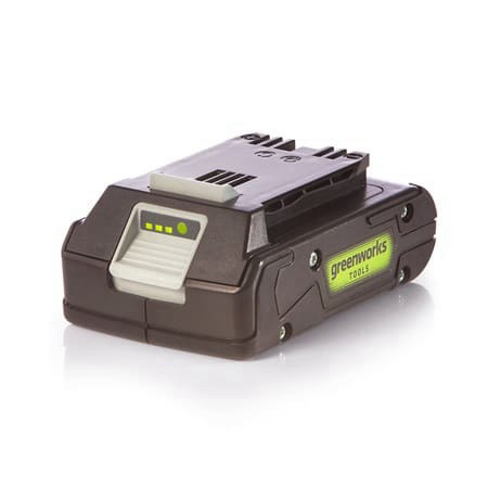סוללת ליתיום GREENWORKS 24V 2.0Ah דור 2 דגם 99582-1 עם תאי Panasonic מתקדמים, טעינה מהירה ומערכת ניטור חכמה לביצועים מקצועיים