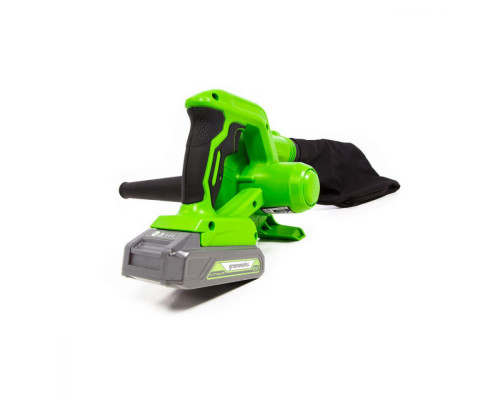 שואב/מפוח ברל'ה GREENWORKS 24V דגם 99506-7 במשקל נוצה לעבודות מקצועיות מדויקות