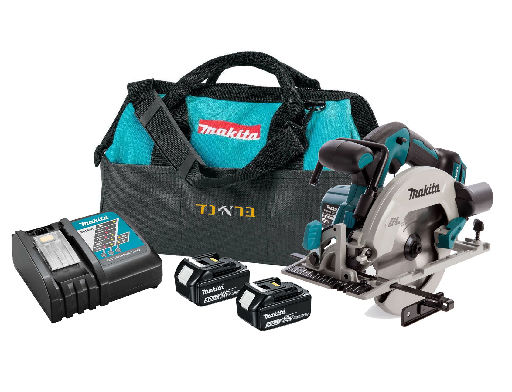 משור עגול "1/2 6 נטען 18V + שתי סוללות 5.0AH