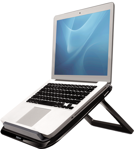 מעמד מתכוונן למחשב נייד Fellowes I-Spire בצבע שחור