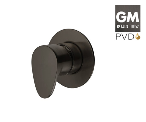 אינטרפוץ קומפלט 3 דרך עם כיסוי עדין 305182GM שחור מוברש PVD סדרת גל חמת