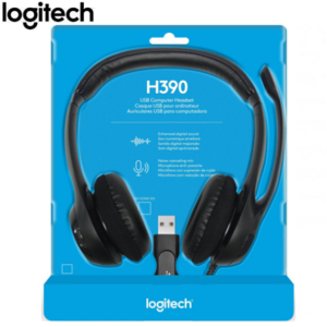 אוזניות קשת Logitech USB Headset H390, עם מיקרופון