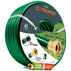 סט צינור גינה "1/2 משוריין 3 שכבות ומחברי נחושת TRUPER