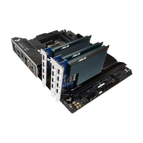 כרטיס מסך ASUS GeForce GT 730 4 X HDMI Ports 2G GDDR5 - כולל צלעות קירור ו- 4 יציאות מסך