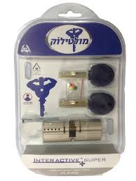 צילינדר Interactive  לשון 76  מ"מ לדלת רב בריח  פלדלת