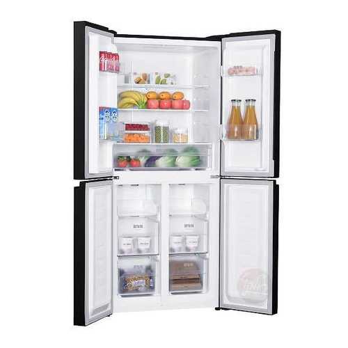 מקרר 4 דלתות 472 ליטר Haier האייר HRF472FB זכוכית שחורה