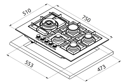 כיריים גז HO-Z-55
