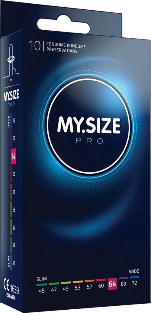 10 קונדומים MY.SIZE Pro רוחב 64 תוצרת גרמניה