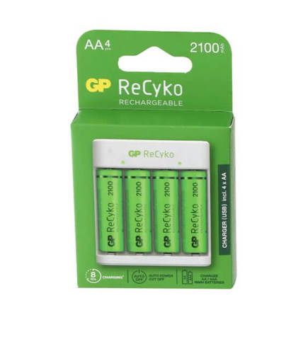 מטען GP411 4xAA USB ניקל מיטל דגם GPACSE411001