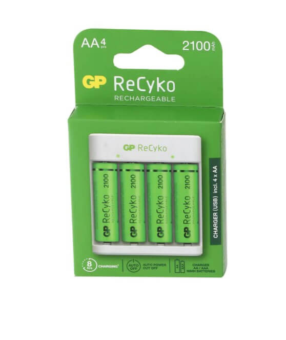 מטען GP411 4xAA USB ניקל מיטל דגם GPACSE411001