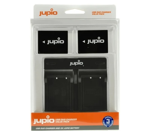 מטען USB כפול+ 2 סוללות JUPIO NP-W126-שלוש שנים