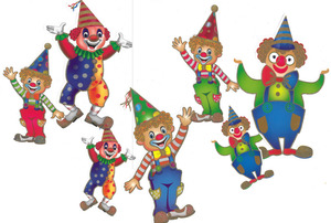 ערכת קישוט ליצנים עם נצנצים