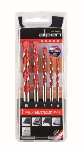 סט מקדחים לכל מטרה אוניברסלי PROFI MULTICUT PM5 + מקדח 7 