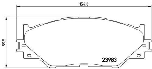‏רפידות בלם קדמיות Brembo | ‏לקסוס IS250, 300H | ‏P83074