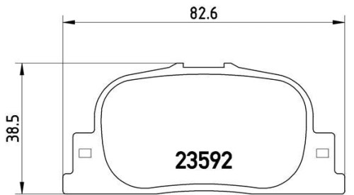 ‏רפידות בלם אחוריות Brembo | ‏טויוטה פריוס, קמרי | ‏P83063