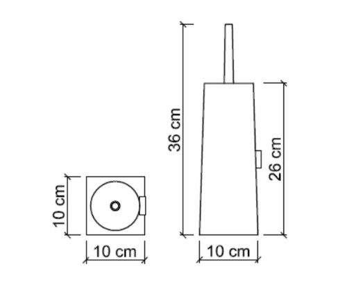 מברשת אסלה זהב לתלייה TILDA Wall Toilet brush holder