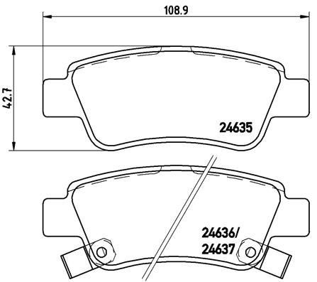 ‏רפידות בלם אחוריות Brembo | ‏הונדה CRV | ‏P28046