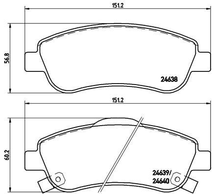 ‏רפידות בלם קדמיות Brembo | ‏הונדה CRV | ‏P28045