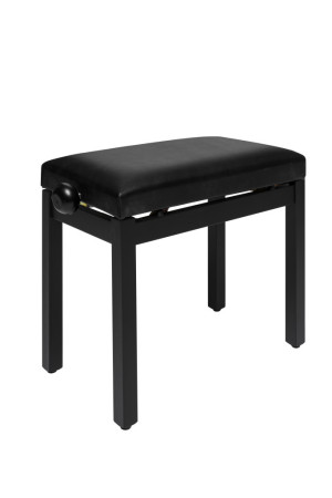 כיסא פסנתר מתכוונן עם מושב וייניל מאט Stagg PB36 BKM SBK