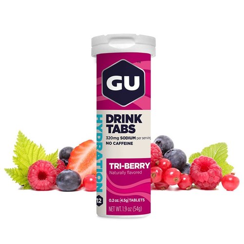 GU HYDRATION DRINK TABS TRI BERRY