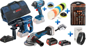 סט 18V פטישון ללא פחמים EC+משחזת ללא פחמים EC+אימפקט עוצמתית ומגוון מתנות