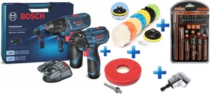 סט 12V מקדחה+אימפקט סוללות 2.0HA+מגוון מתנות