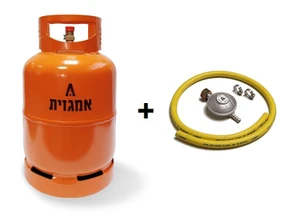 מיכל גז 5 ק"ג + ערכת חיבור לגריל גז אמגזית