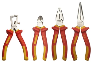 סט 4 פליירים 1000V פלייר 7" + פלייר שפיץ 6" + קטר 6" + מגלה חוטים
