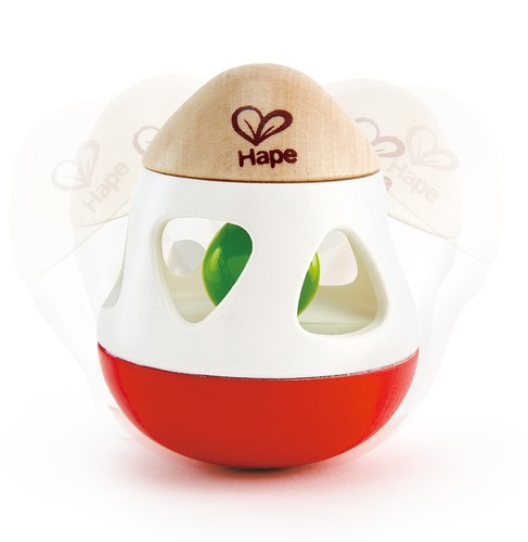 רעשן עם פעמון מעץ מלא ופלסטיק