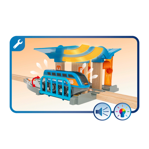 סט רכבת ענק 91 חלקים עם קטר חשמלי אורקולי בטכנולוגיית SmartTech להפעלה אוטומטית