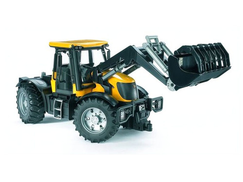 טרקטור JCB Fastrac עם כף מתרוממת ונפתחת ושליטה על ההגה עם מוט חיצוני - לילדים ולאספנים