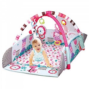 שטיח פעילות ובריכת כדורים pit toys ורוד